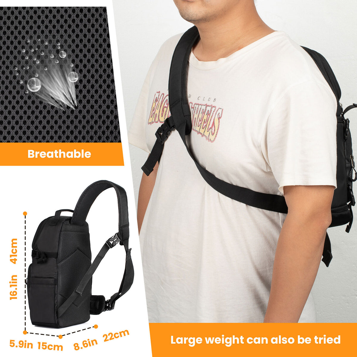 Sling TARION TR-S (Negro) - contenido de la caja