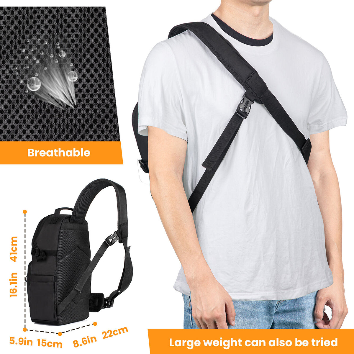 Sling TARION TR-S (Negro) - en uso