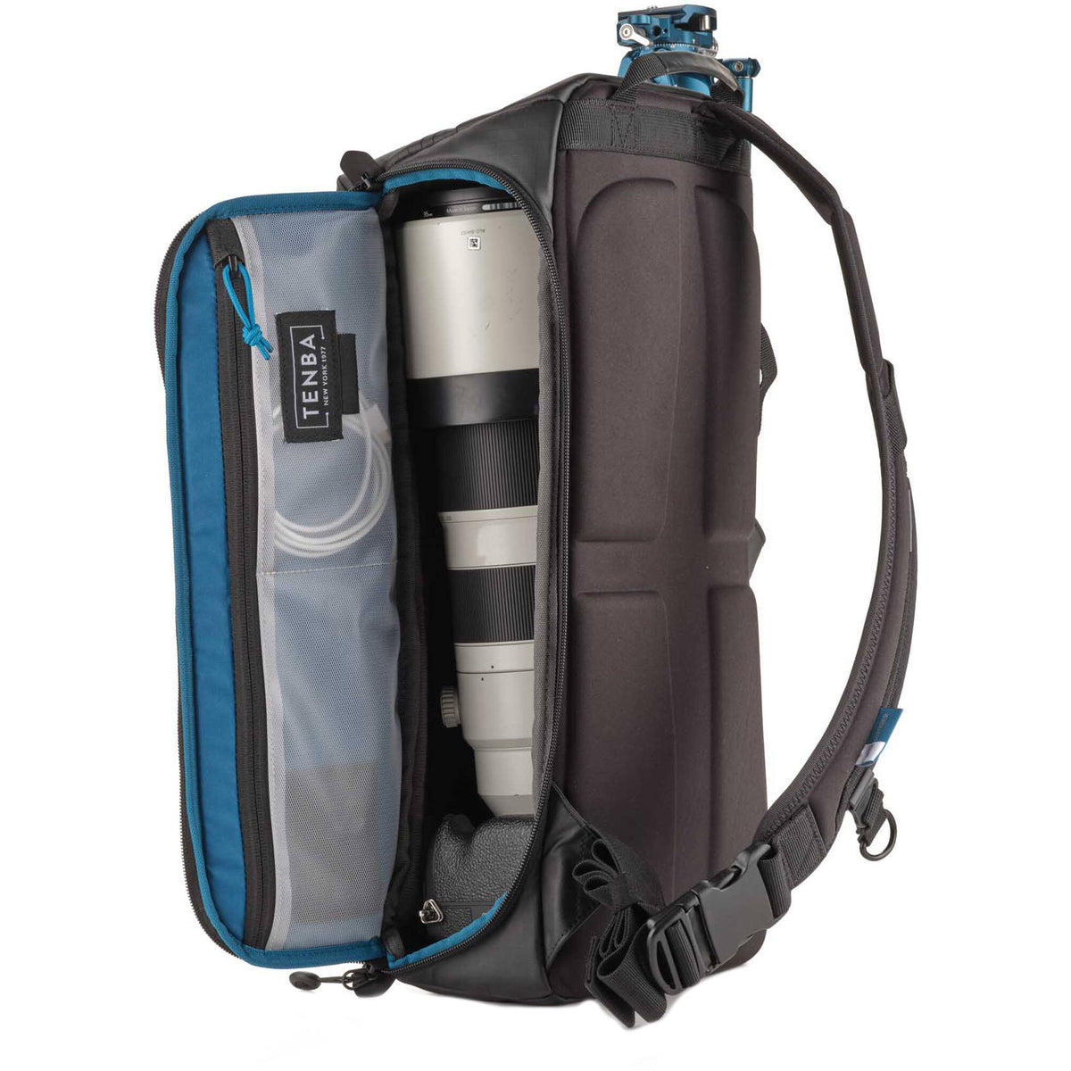 Sling Tenba Solstice V2 (Negro, 16L) - puertos y conexiones