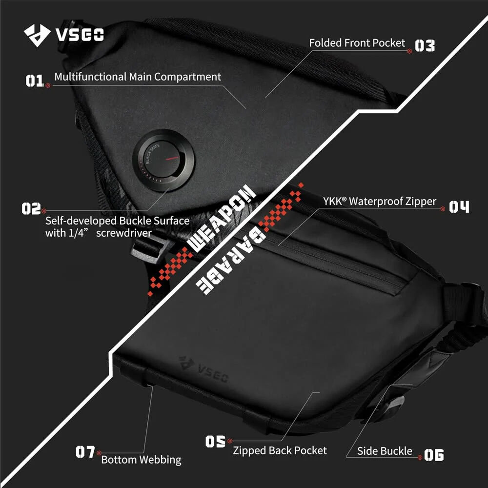 Sling VSGO Negro Snipe Day (4L) - vista lateral