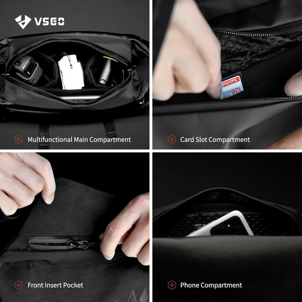 Sling VSGO Negro Snipe Day (4L) - puertos y conexiones