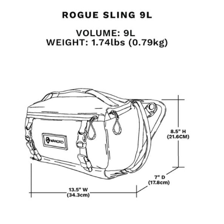 Sling WANDRD ROGUE V1 (Wasatch Verde, 9L) - en uso