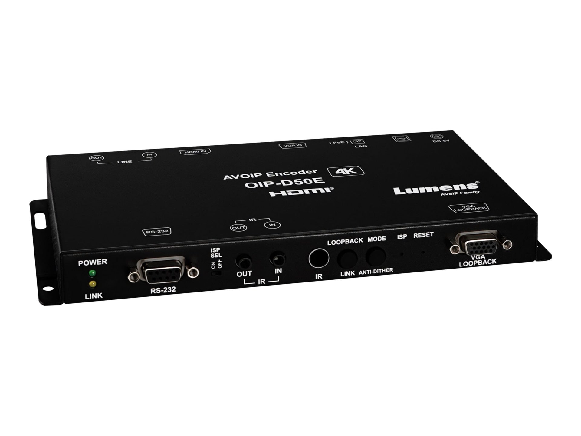 Sonido Profesional Lumens OIP-D50E audio/video over IP encoder - vista 4