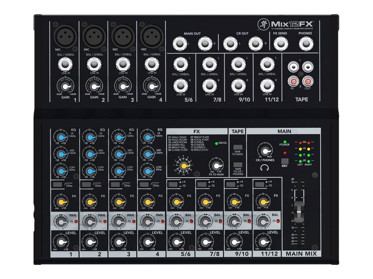 Sonido Profesional Mackie Mix12FX analog mixer - vista 4