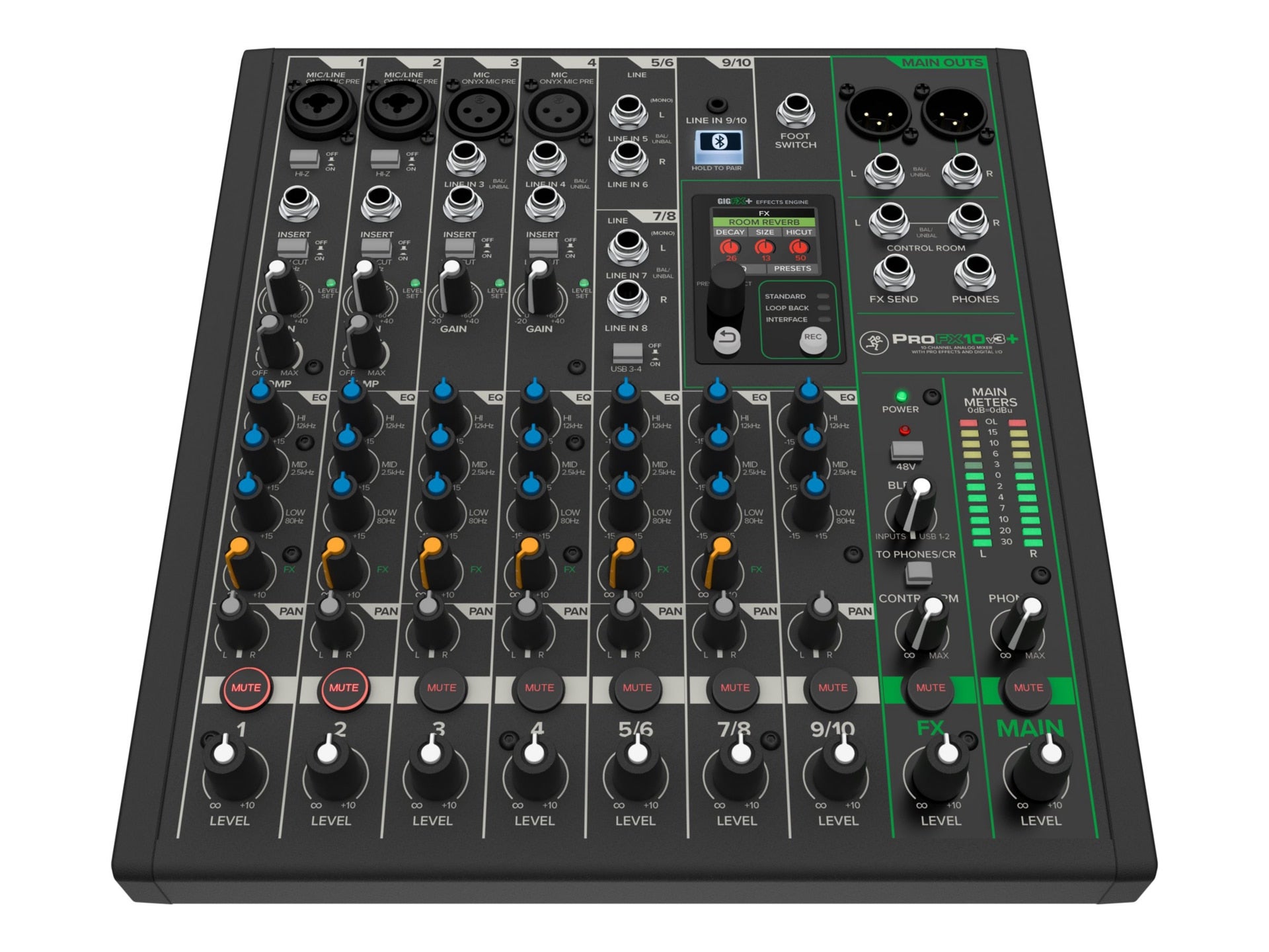 Sonido Profesional Mackie ProFXv3+ Series ProFX10v3+ analog mixer - vista 1