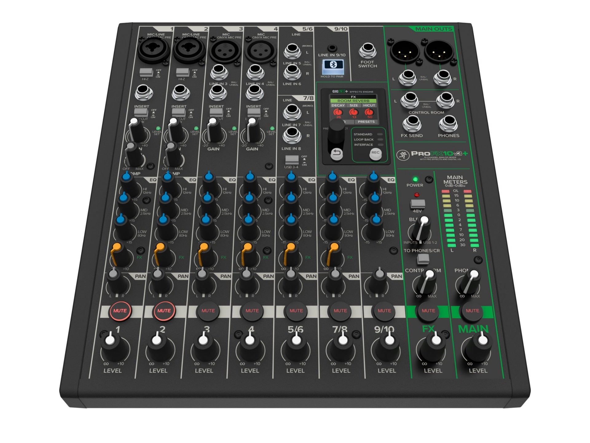 Sonido Profesional Mackie ProFXv3+ Series ProFX10v3+ analog mixer - vista 2