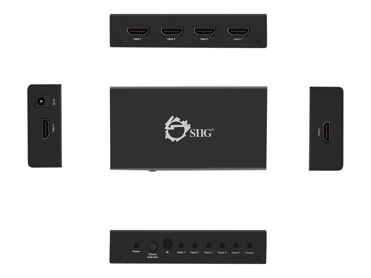 Sonido Profesional SIIG 5x1 HDMI Switch 4K - vista 3