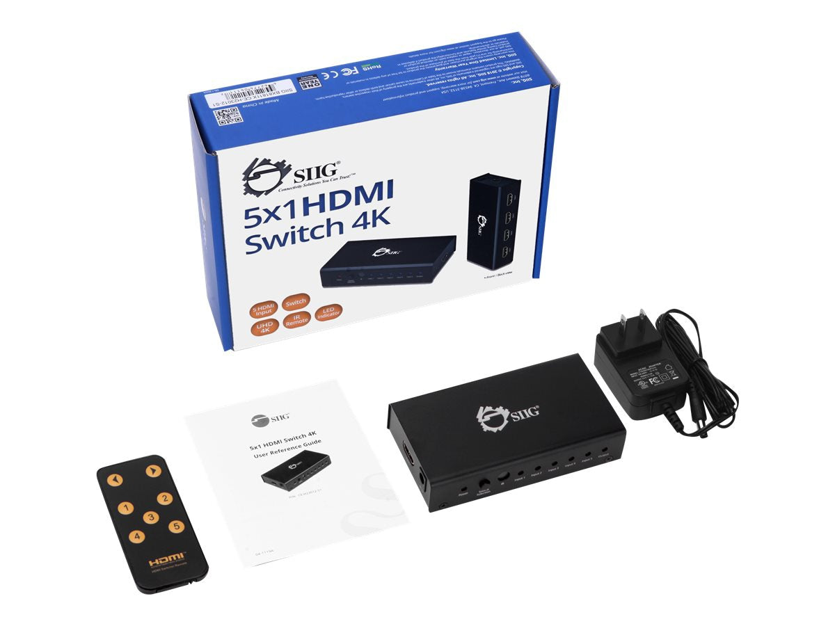 Sonido Profesional SIIG 5x1 HDMI Switch 4K - vista 5