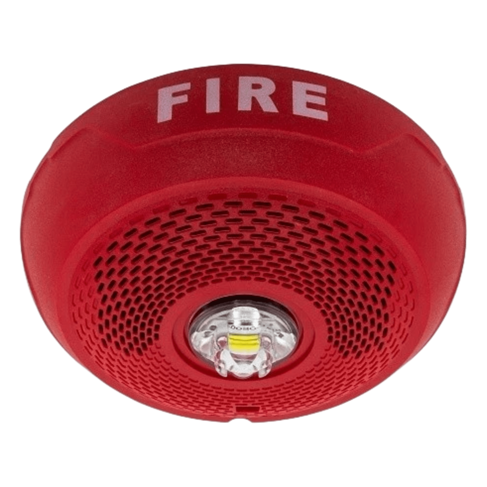 Bocina con Lámpara LED Estroboscópica System Sensor SPSCRLED 4 hilos Rojo
