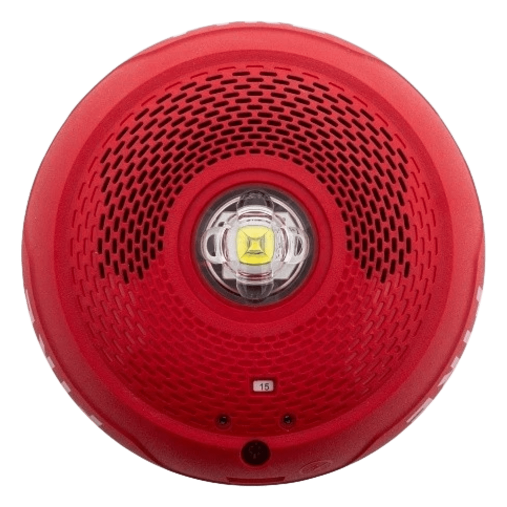 Bocina con Lámpara LED Estroboscópica System Sensor SPSCRLED 4 hilos Rojo