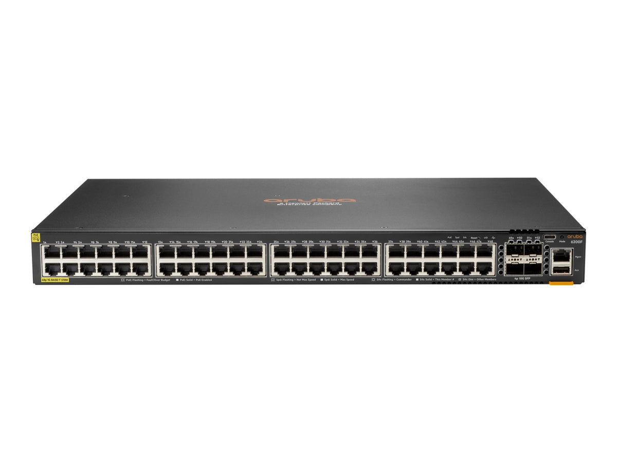 Switch de Red Aruba HPE Aruba 6200F 48G Class4 PoE 4SFP+ 370W Switch - vista 2