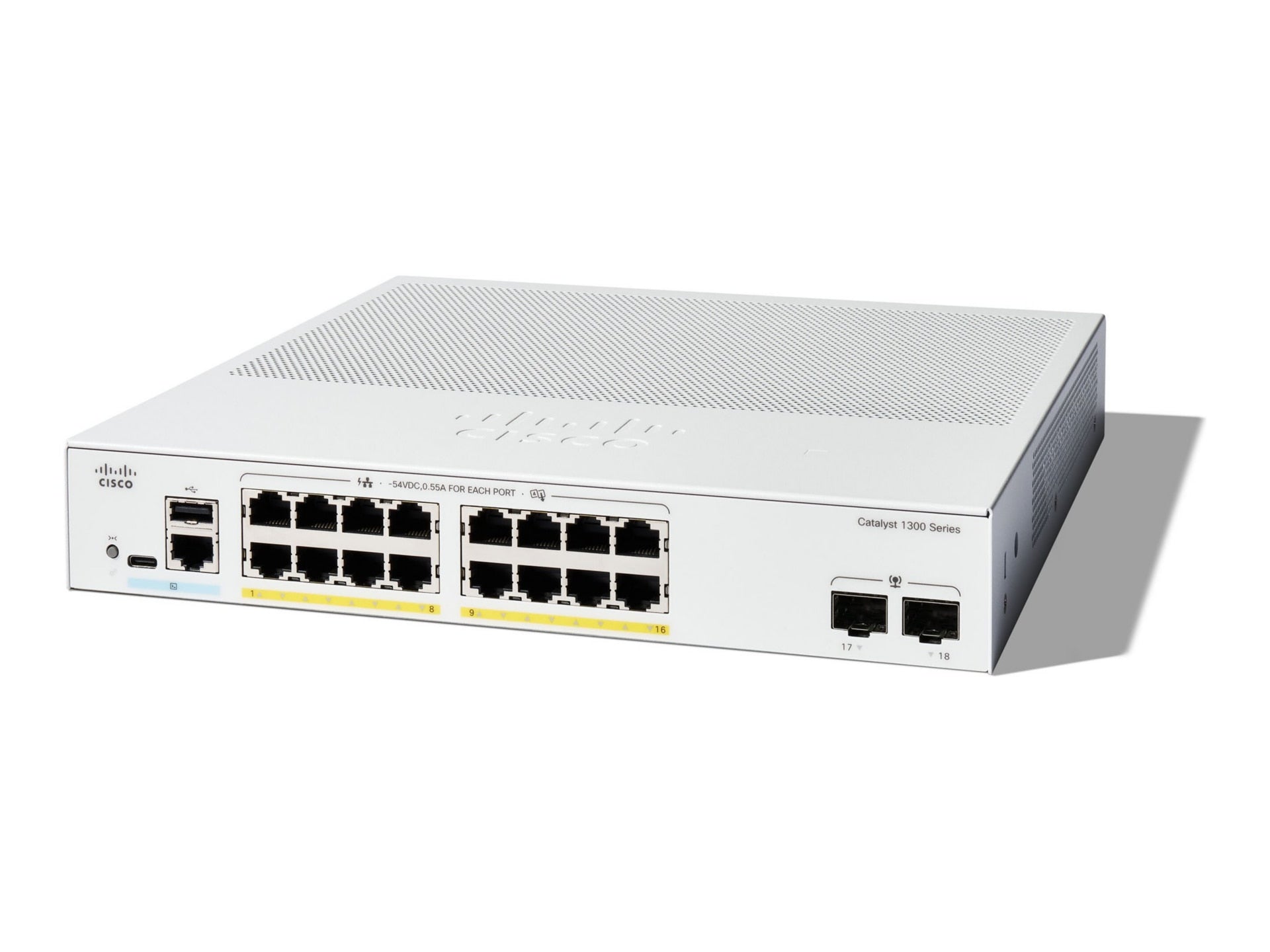 Switch de Red Cisco Catalyst 1300-16P-2G - vista 1
