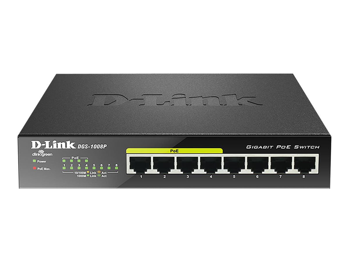 Switch de Red D-Link DGS 1008P - vista 1