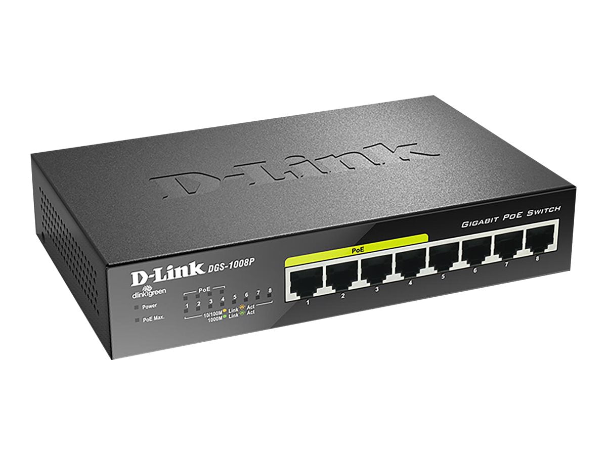 Switch de Red D-Link DGS 1008P - vista 2