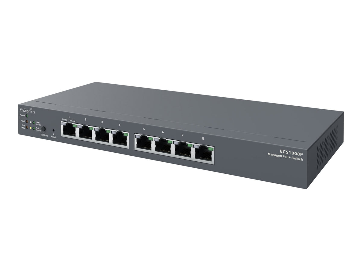 Switch de Red EnGenius Cloud Switch Series ECS1008P - vista 1