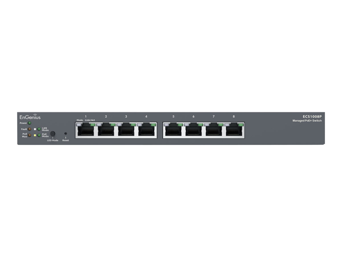 Switch de Red EnGenius Cloud Switch Series ECS1008P - vista 2