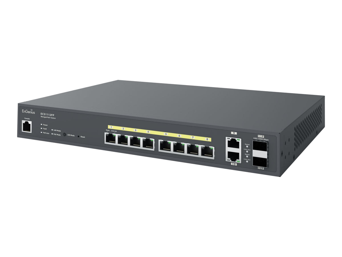 Switch de Red EnGenius Cloud Switch Series ECS1112FP - vista 1