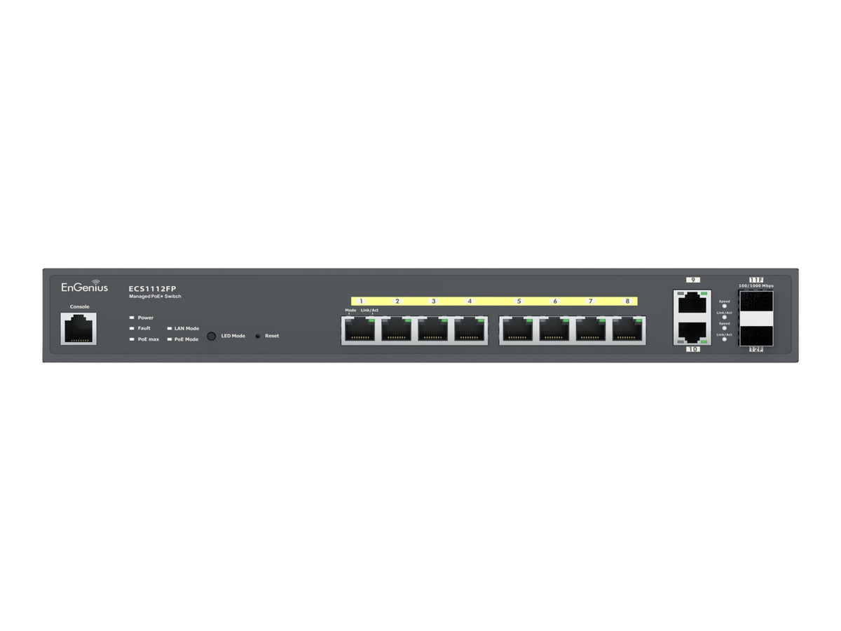 Switch de Red EnGenius Cloud Switch Series ECS1112FP - vista 2