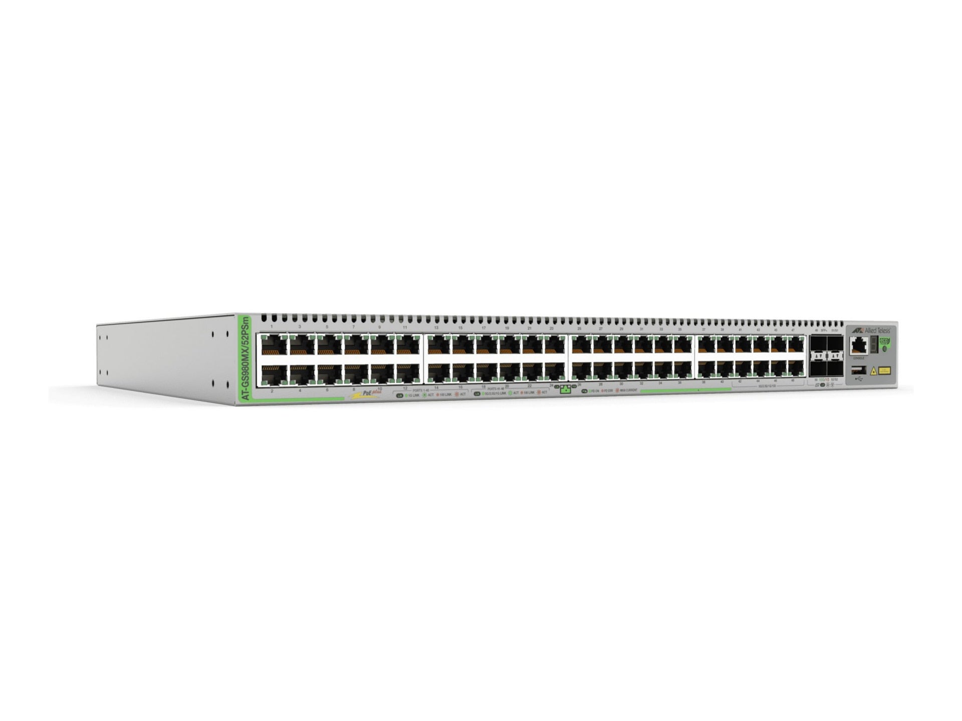 Switch de Red Hanwha Vision HV-GS980M/52PS-10 - vista 1