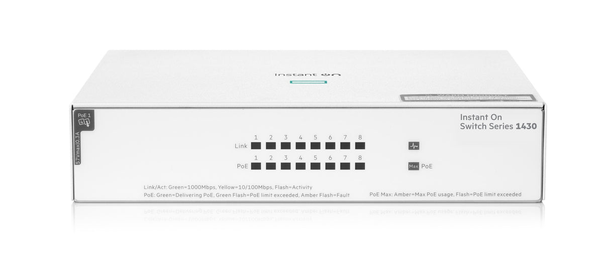 Switch de Red HPE Networking Instant On 1430 8G Class4 PoE 64W Switch - vista 2