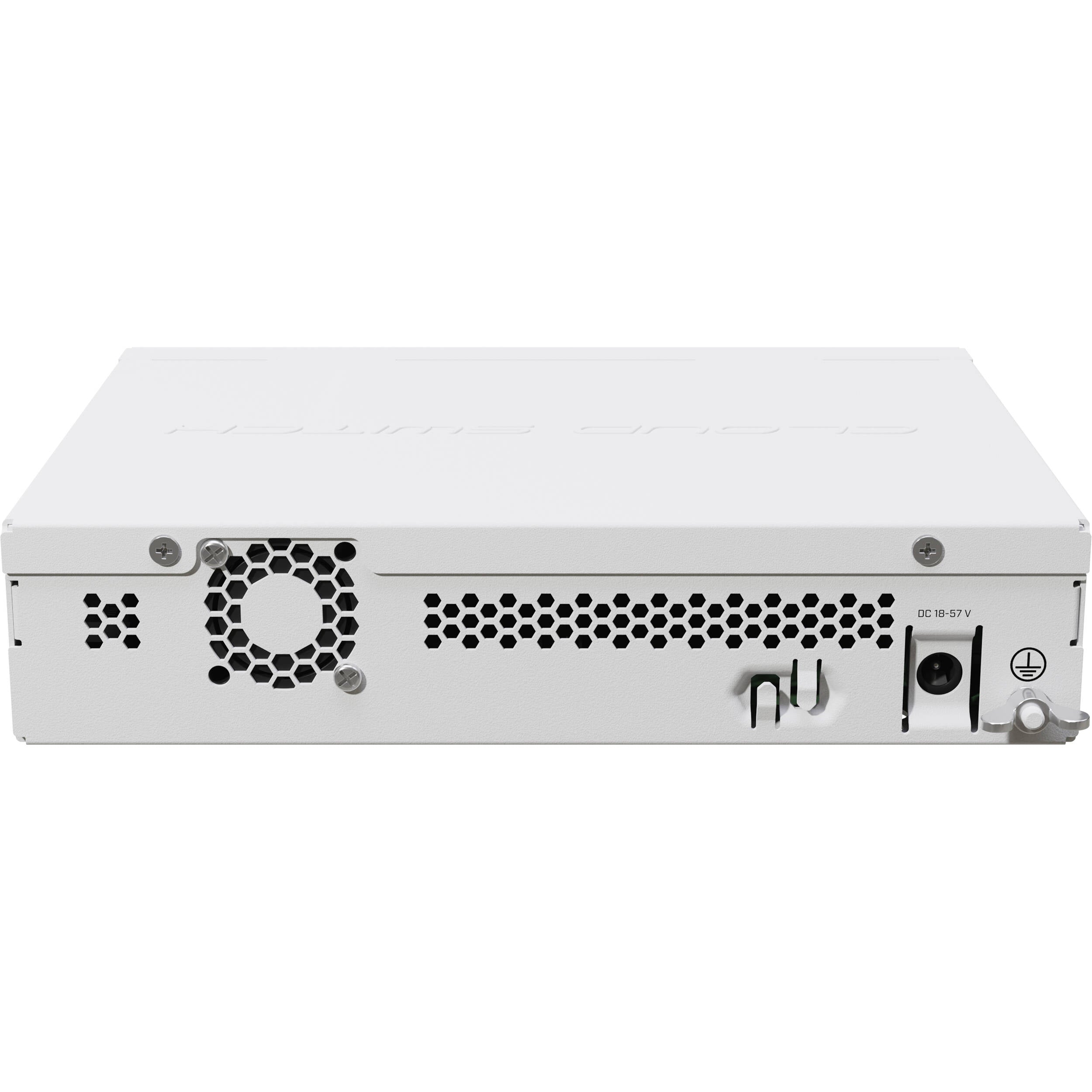 Switch de Red MikroTik CRS310-1G-5S-4S+IN 9-Port 1G SFP / 10G SFP+ Managed Network Switch - vista trasera