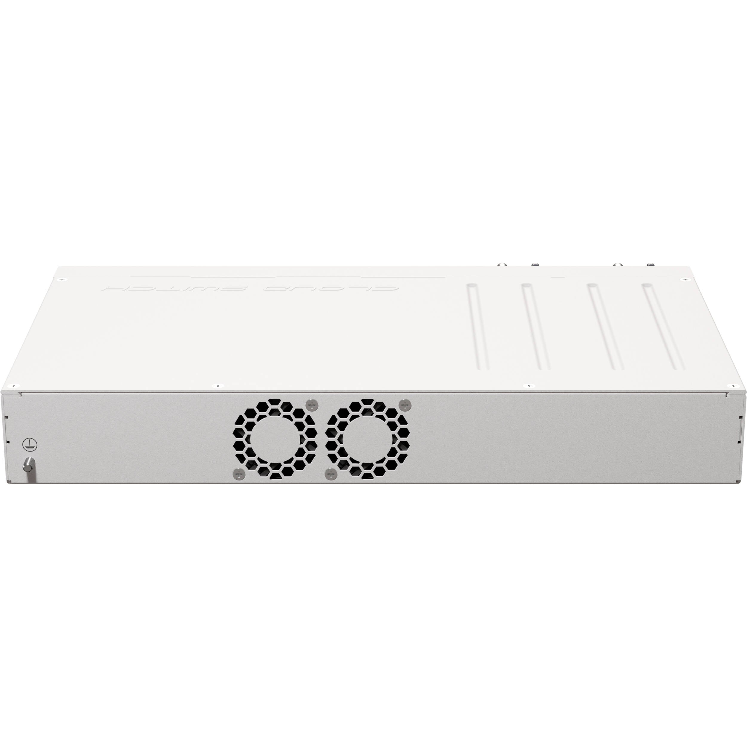 Switch de Red MikroTik CRS510-8XS-2XQ-IN 8-Port 25G SFP28 / 2-Port 100G QSFP28 Managed Network Switch - vista trasera
