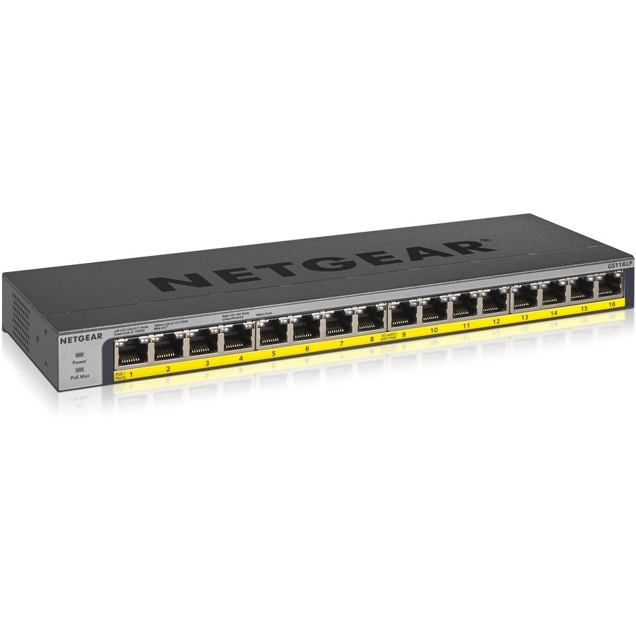 Switch de Red Netgear 16-Port 76W PoE/PoE+ Gigabit Ethernet Unmanaged Switch - vista 1