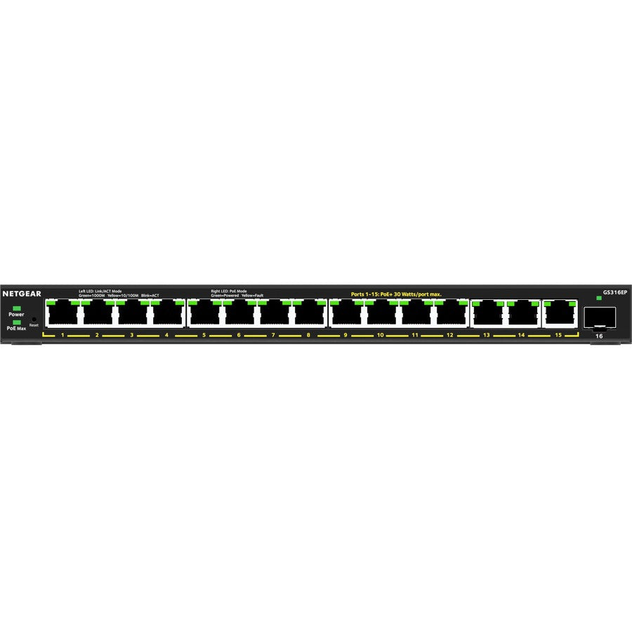 Switch de Red Netgear GS316EP Ethernet Switch - vista 1