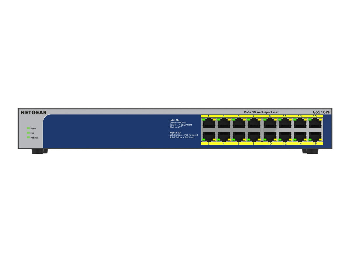 Switch de Red Netgear GS516PP Ethernet Switch - vista 2