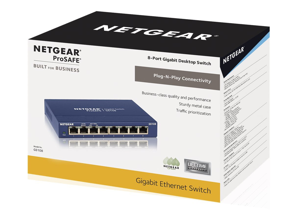 Switch de Red Netgear ProSafe GS108 Ethernet Switch - vista 4