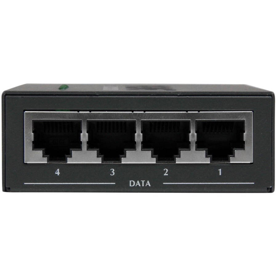 Switch de Red StarTech.com StarTech 4 Port Gigabit Midspan - vista 4