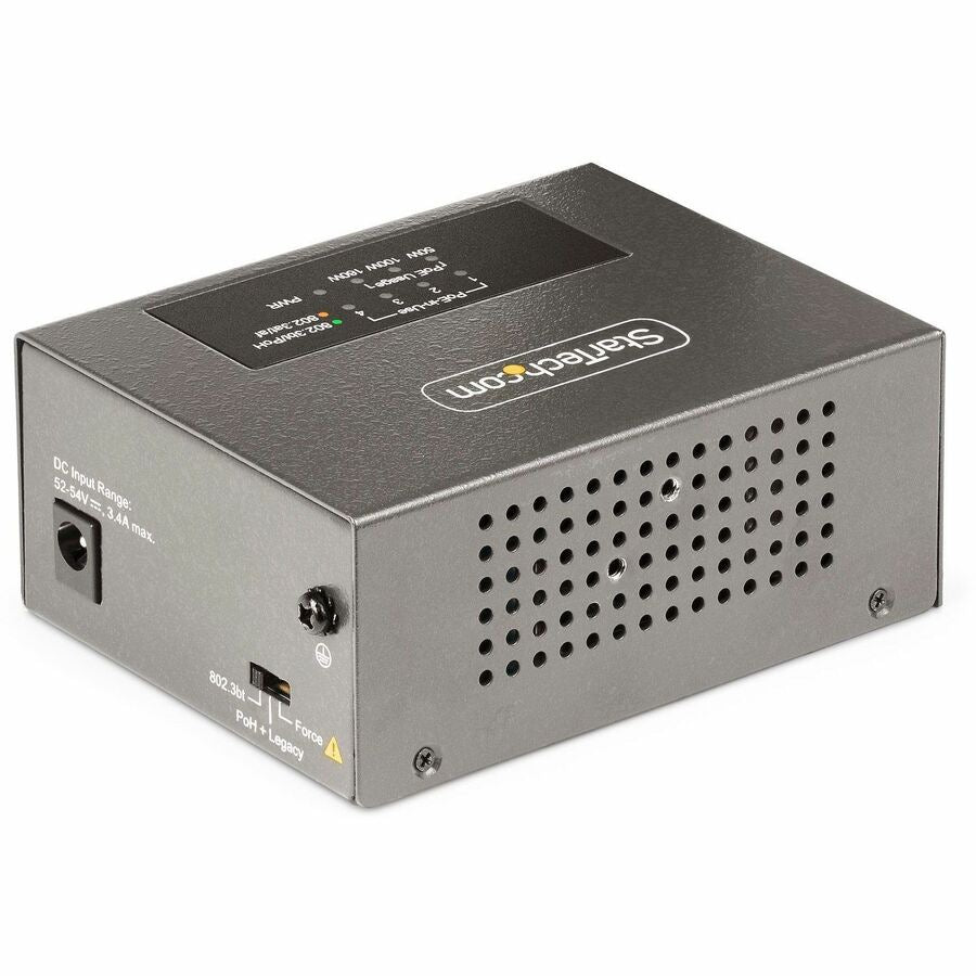 Switch de Red StarTech.com StarTech 4-Port Multi-Gigabit PoE++ Injector - vista 3