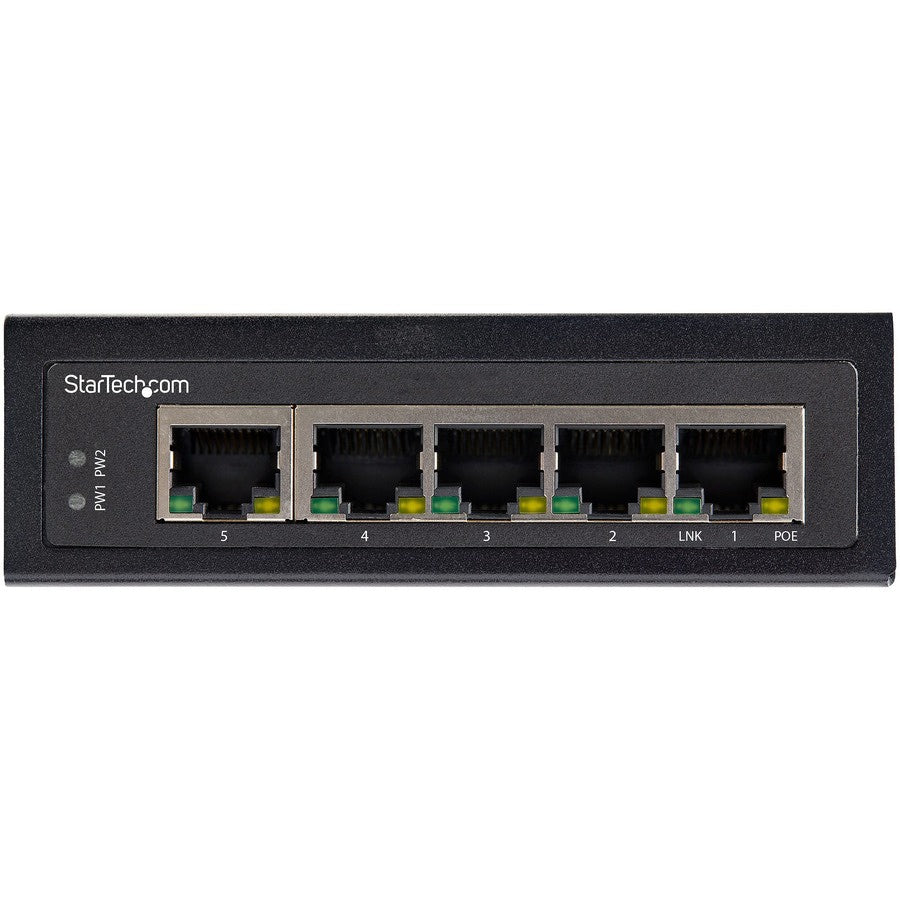 Switch de Red StarTech.com StarTech Industrial 5 Port Gigabit PoE Switch 30W - vista 7