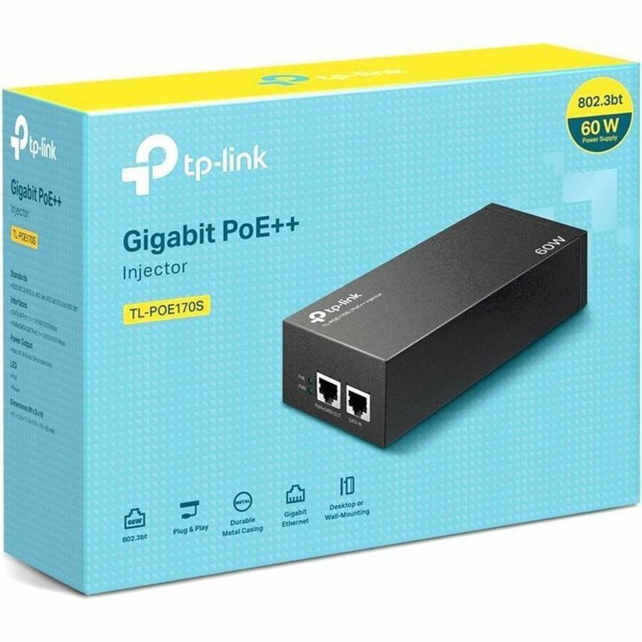 Switch de Red TP-Link POE170S 60W PoE++ Injector - vista 3