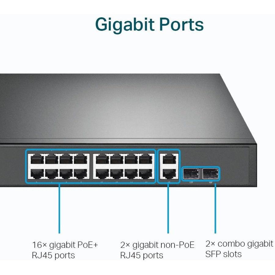 Switch de Red TP-Link TL-SG1218MP - vista 6