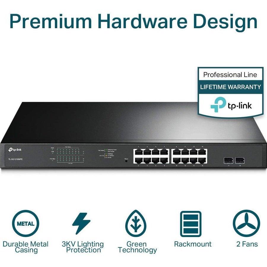 Switch de Red TP-Link TL-SG1218MPE - vista 6