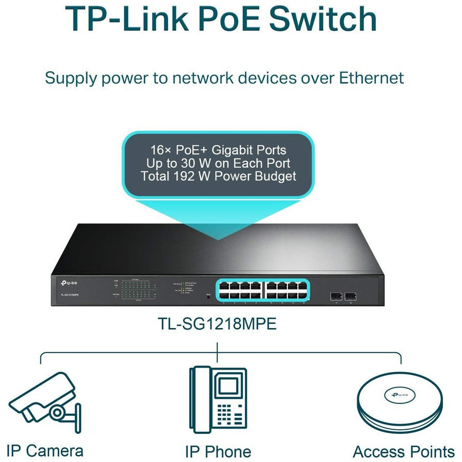 Switch de Red TP-Link TL-SG1218MPE - vista 7