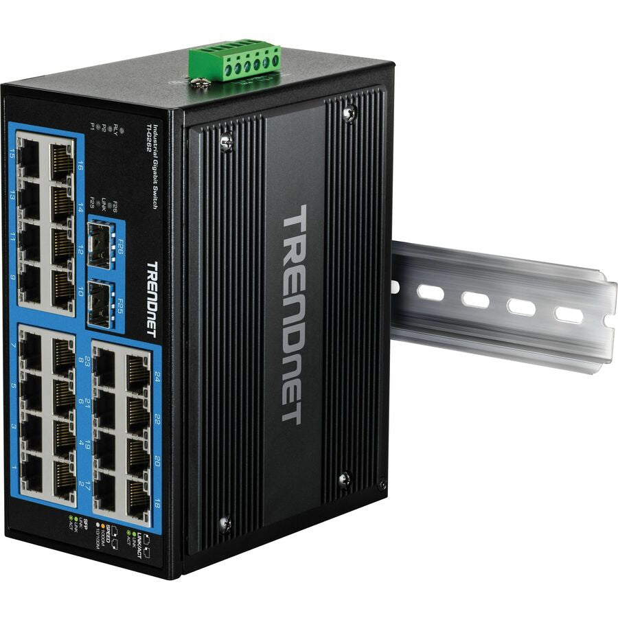 Switch de Red TRENDnet 26-Port Hardened Industrial Gigabit DIN-Rail Switch - vista 4