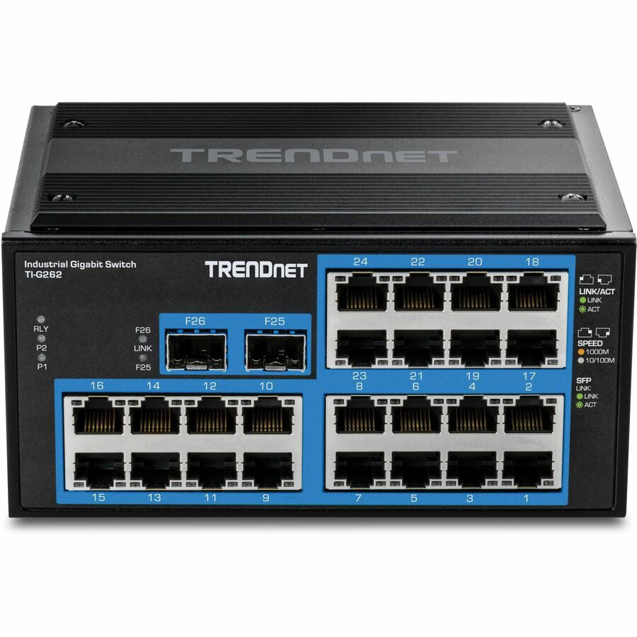 Switch de Red TRENDnet 26-Port Hardened Industrial Gigabit DIN-Rail Switch - vista 5