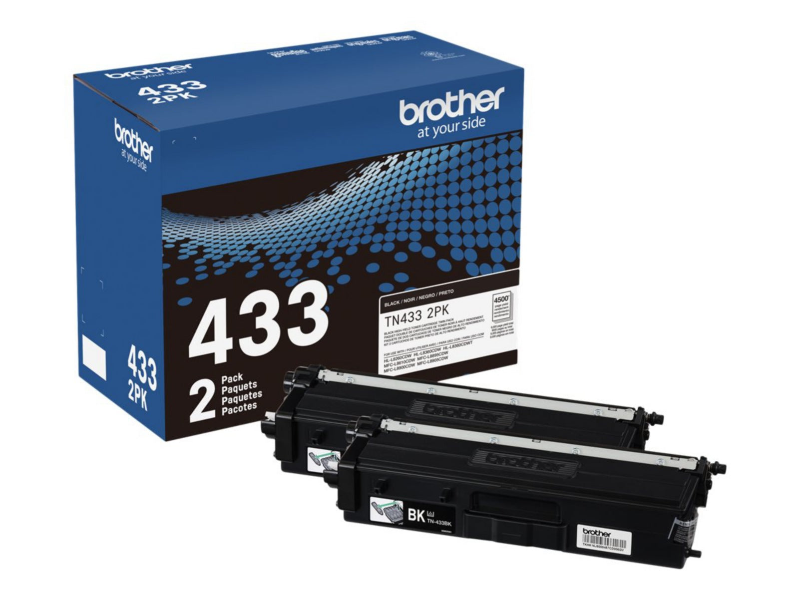 Tóner Brother 433 2PK Negro Alto Rendimiento - vista 1