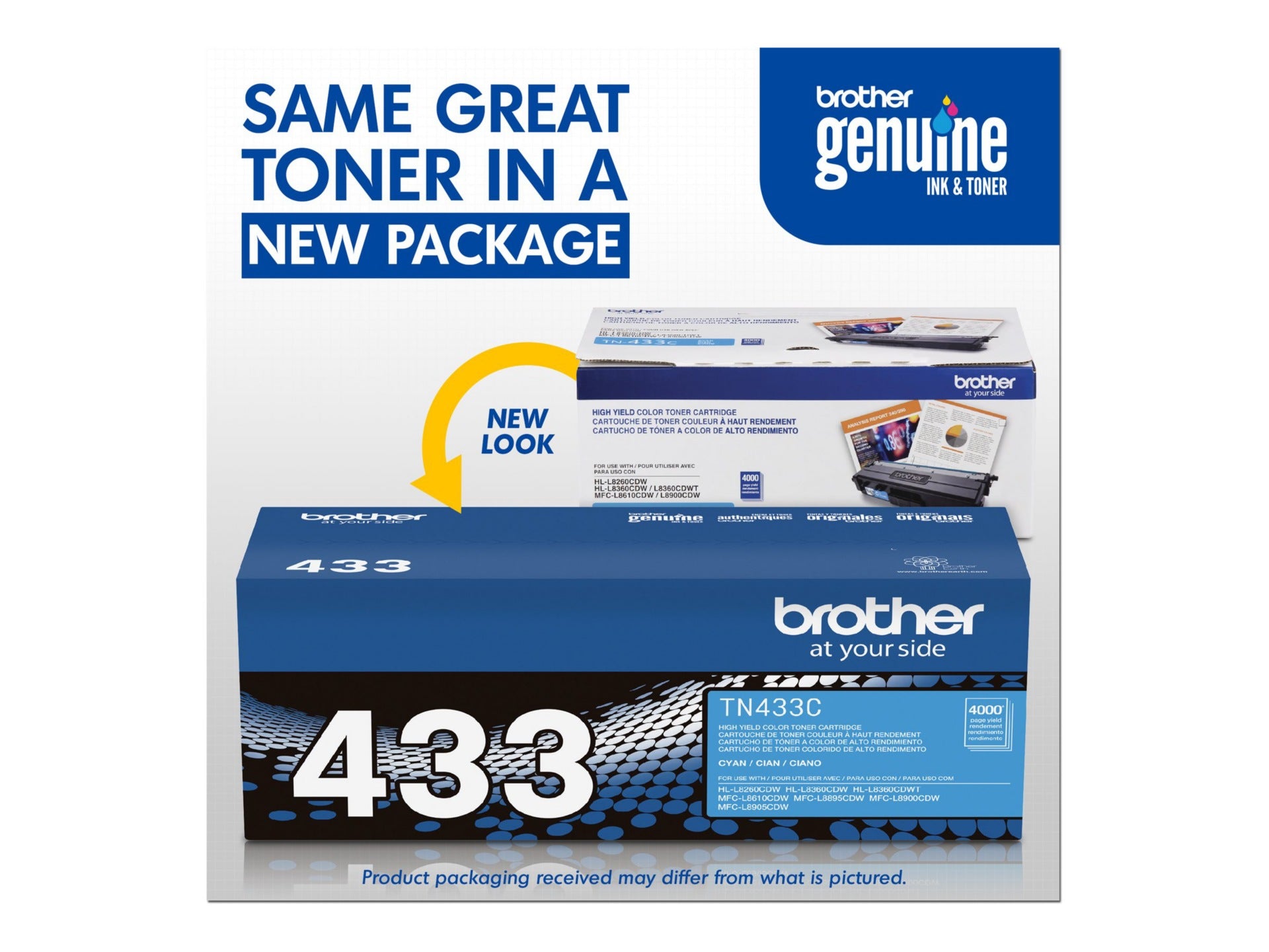 Tóner Brother 433C Cian Alto Rendimiento - vista 2