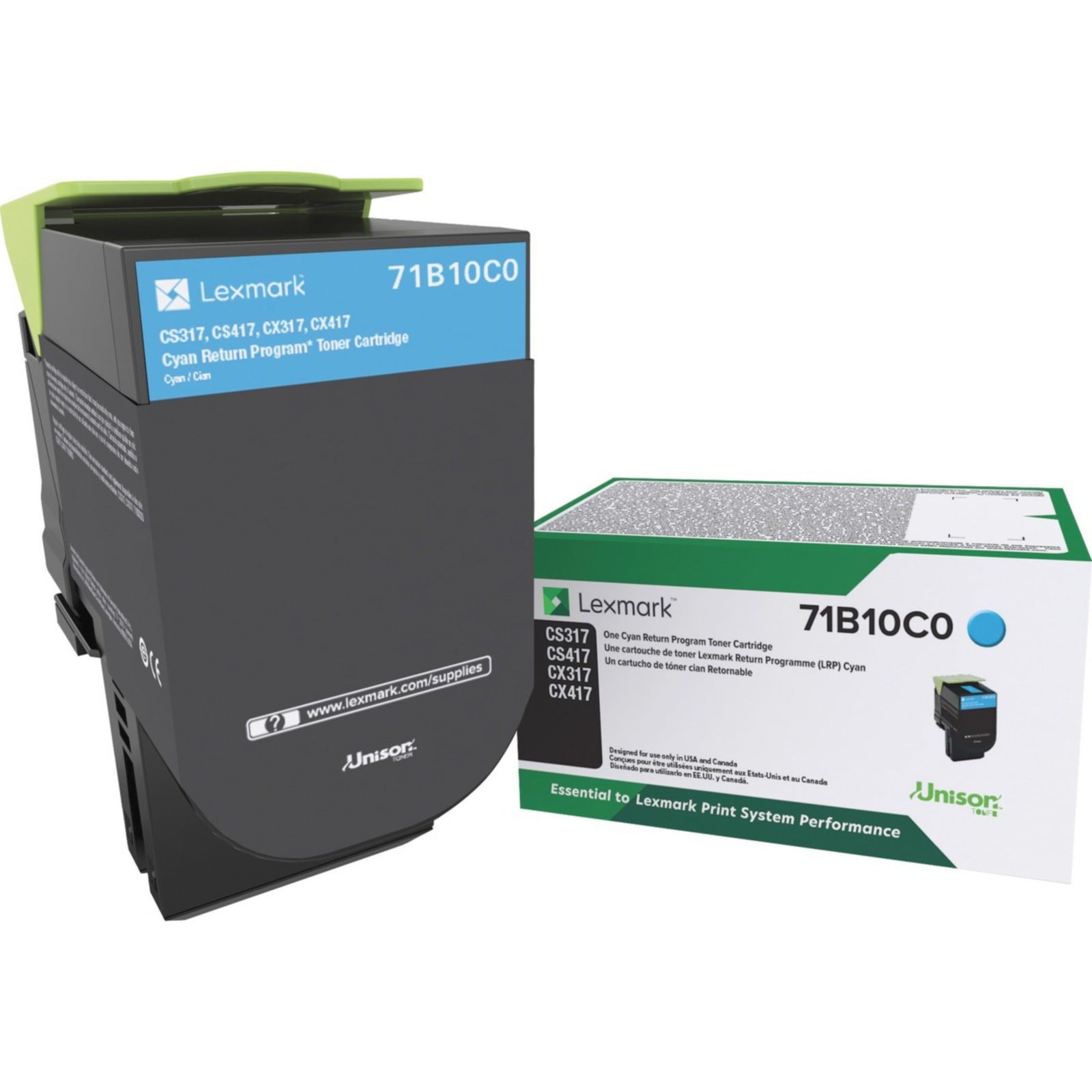 Tóner Lexmark 71B10C0 Cian - vista 1