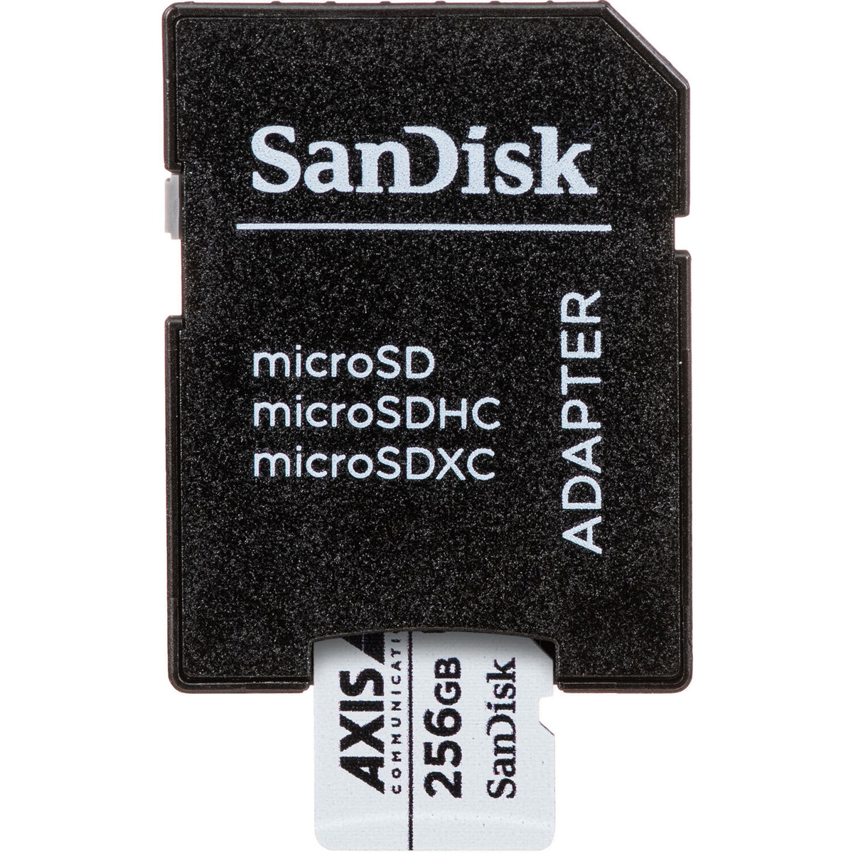 Tarjeta Axis Communications 256GB Surveillance UHS-I microSDXC con SD Adapter - vista trasera