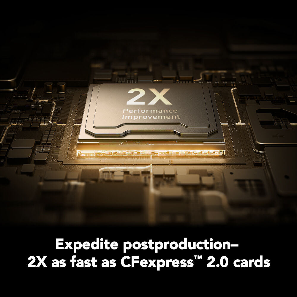 Tarjeta CFexpress Type A Lexar 640GB Professional GOLD CFexpress 4.0 Type A - vista lateral