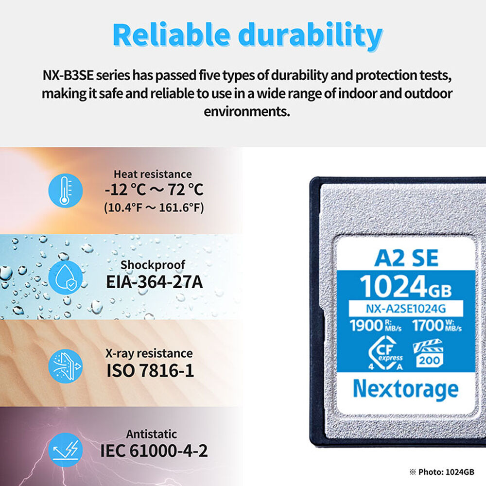 Tarjeta CFexpress Type A Nextorage 1TB NX-A2SE CFexpress 4.0 Type A - puertos y conexiones
