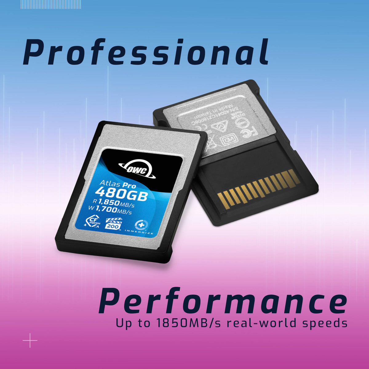 Tarjeta CFexpress Type A OWC 480GB Atlas Pro CFexpress 4.0 Type A - vista frontal
