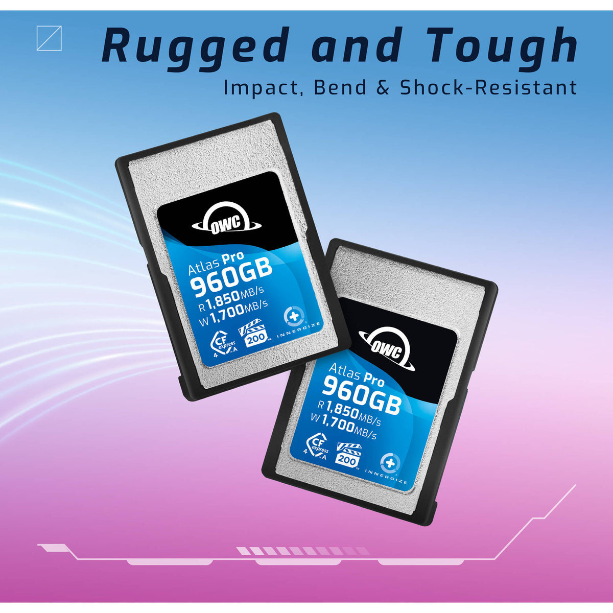 Tarjeta CFexpress Type A OWC 960GB Atlas Pro CFexpress 4.0 Type A - vista trasera