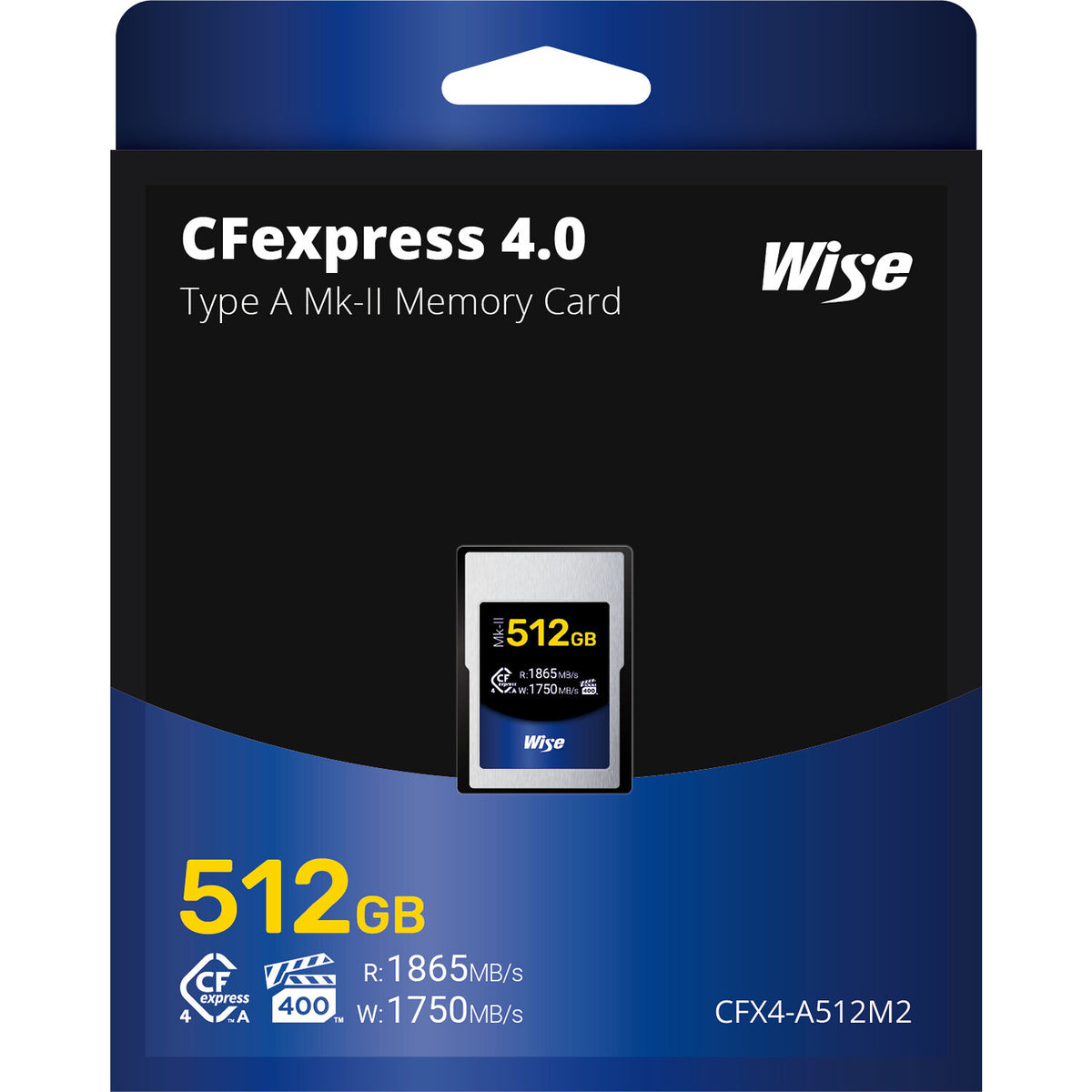 Tarjeta CFexpress Type A Wise Advanced 512GB CFexpress 4.0 Type A - vista frontal