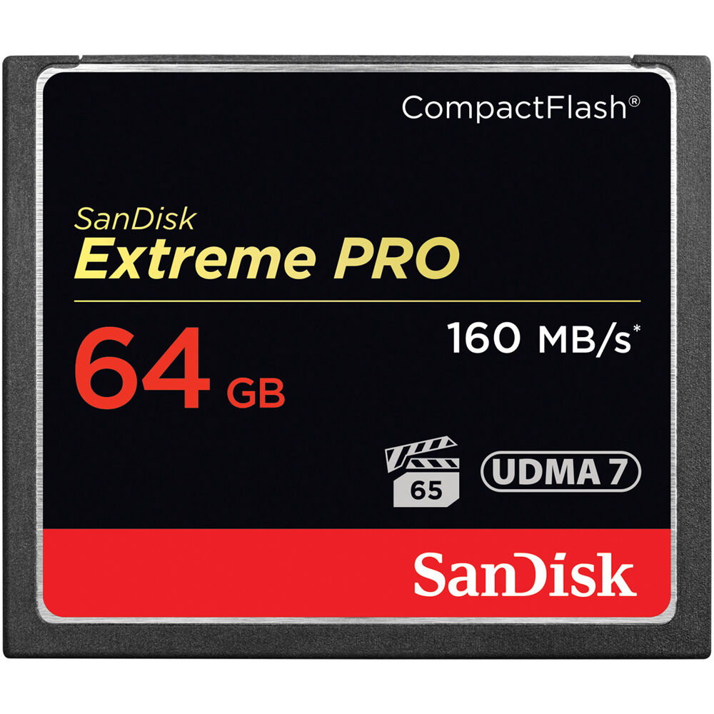 Tarjeta de memoria SanDisk 64GB Extreme Pro CompactFlash (160MB/s) - vista principal