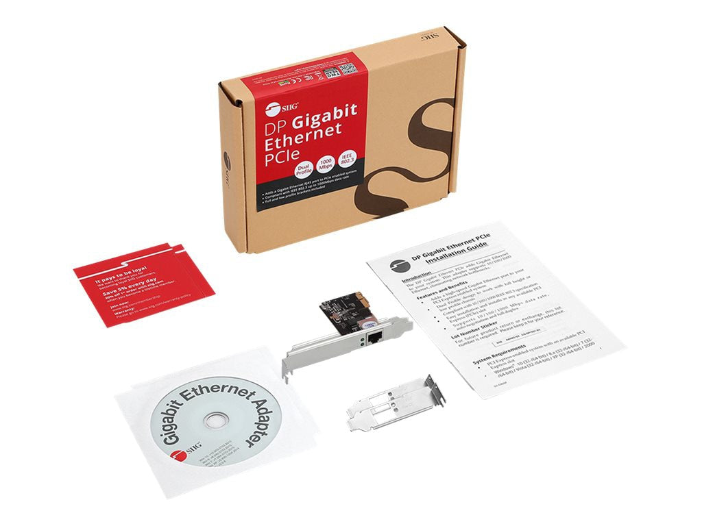 Tarjeta de Red SIIG Dual Profile Gigabit Ethernet PCIe - vista 5